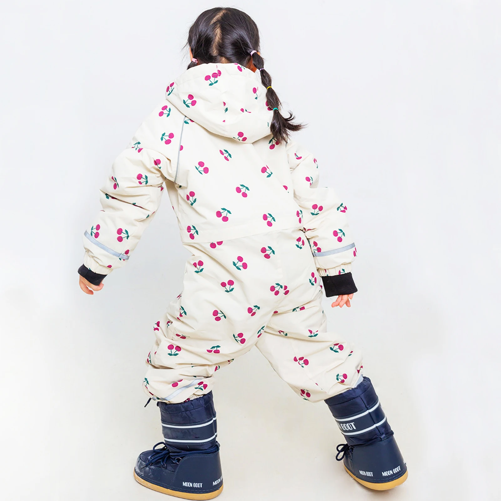 Monos de nieve impermeables infantiles con capucha a prueba de viento - imagen 4