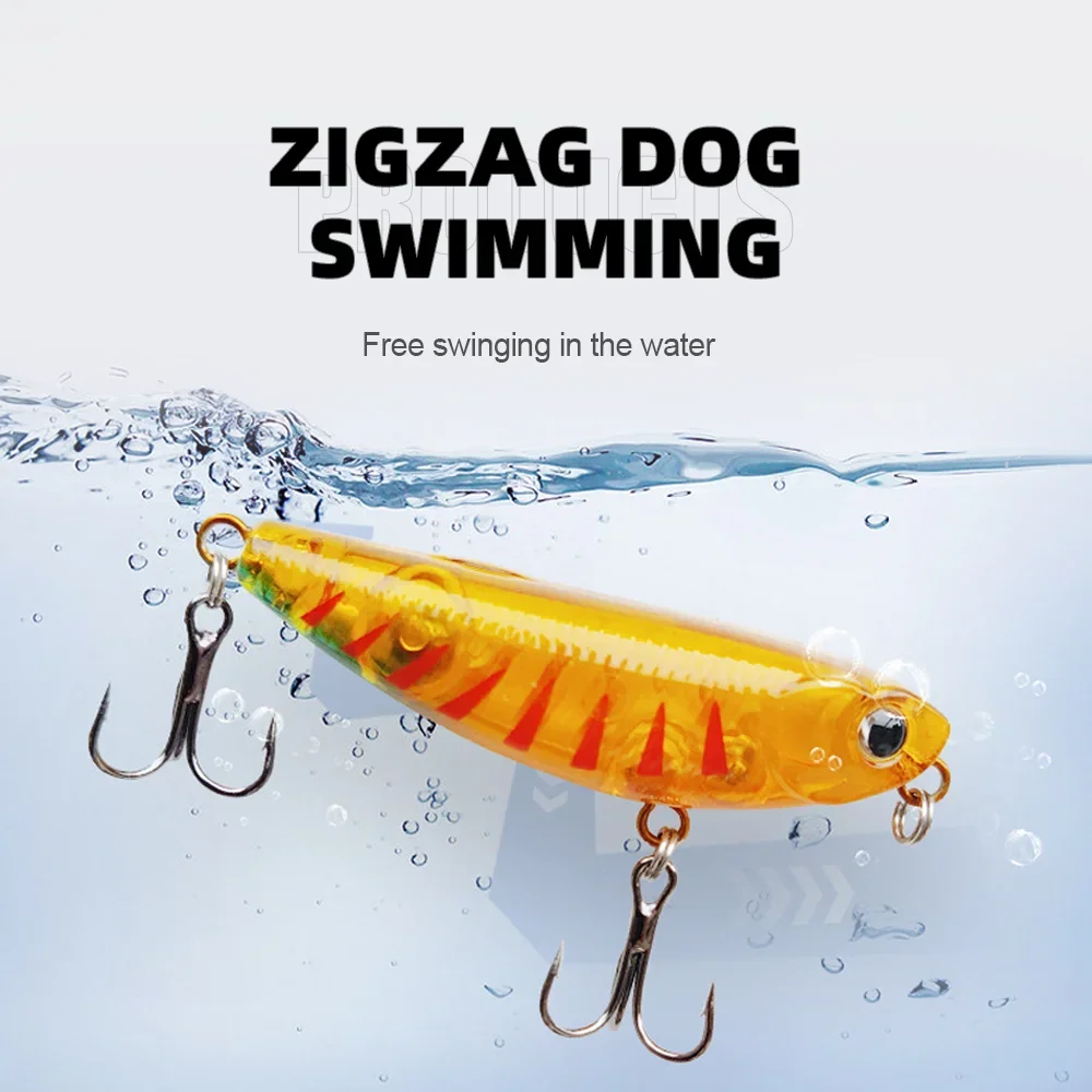 THORFORCE 50mm 5g cebos duros artificiales señuelo de pesca Topwater lápiz flotante Mini lápiz lubina trucha Pike Wobbler - imagen 4