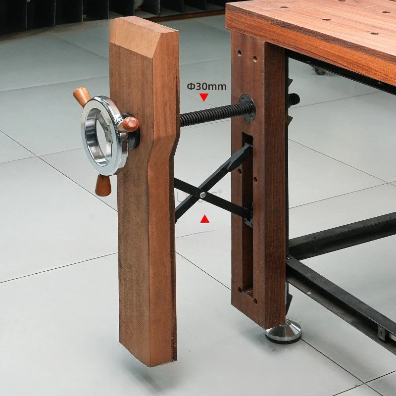 Tornillo de banco ajustable con soporte paralelo X — robusto - imagen 3