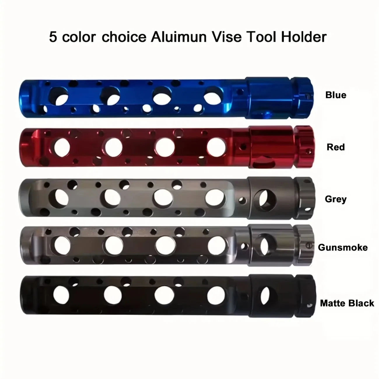 Aventik Vástagos de tornillo mecanizado CNC Herramienta de atado de moscas Caddy compatible con aluminio estándar T6 tipo II anodizado 5 colores, equipo de atado de moscas T6 - imagen 2