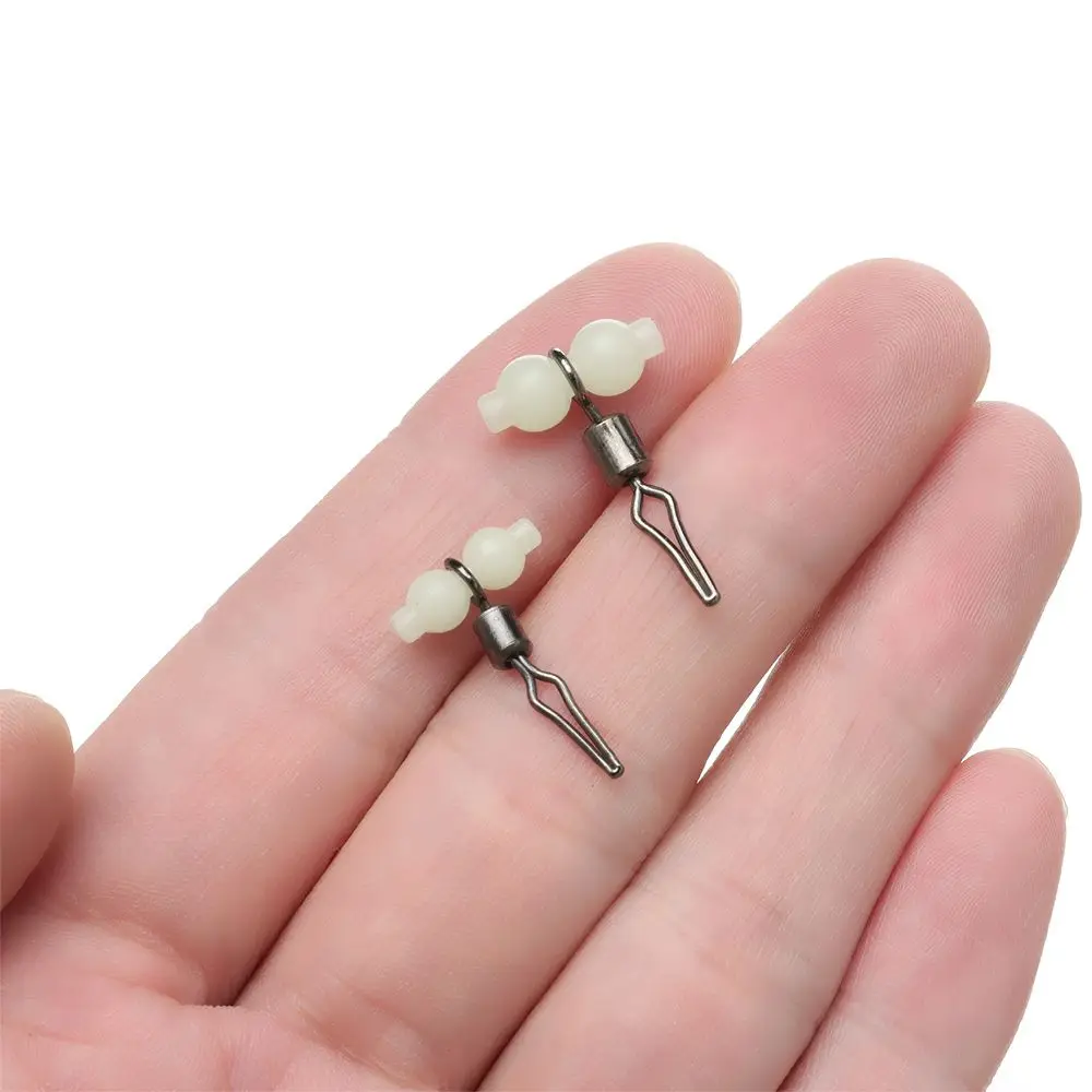 Conector de pesca en forma de T de 10/20 piezas, luminoso, anillo giratorio de barril de 3 vías, Conector de línea de señuelo de anzuelo, aparejos de pesca de alta calidad - imagen 3