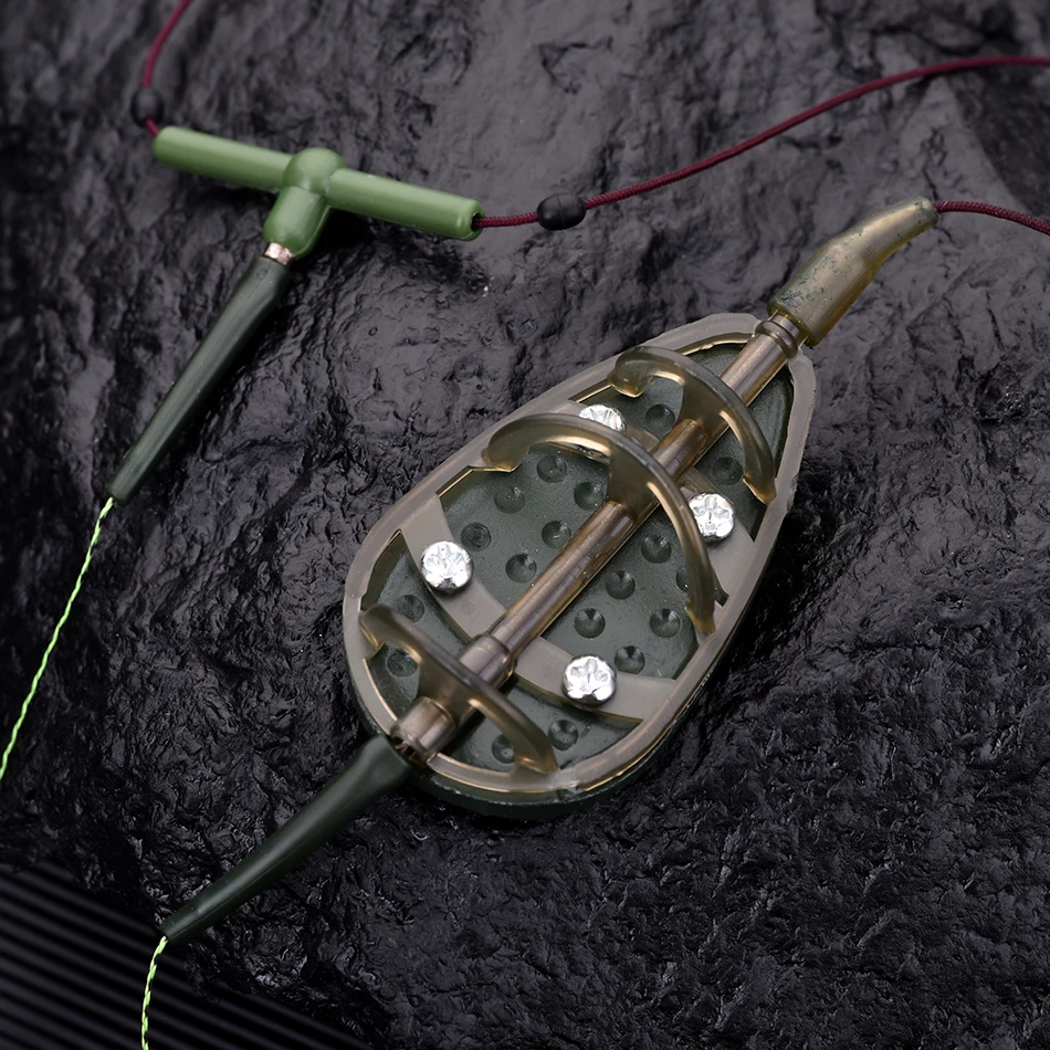 Alimentador de método de pesca de carpa, anzuelo de Metal de acero de alto carbono, jaula de cebo, aparejos de pesca, 1 piezas, 40g-80g - imagen 4