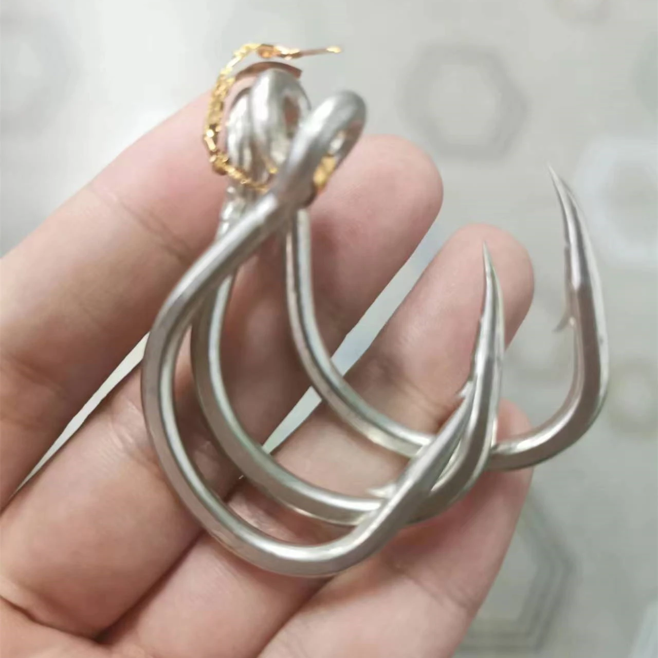 Anzuelo ZYZHE acero inoxidable con barba – pesca marítima - imagen 4