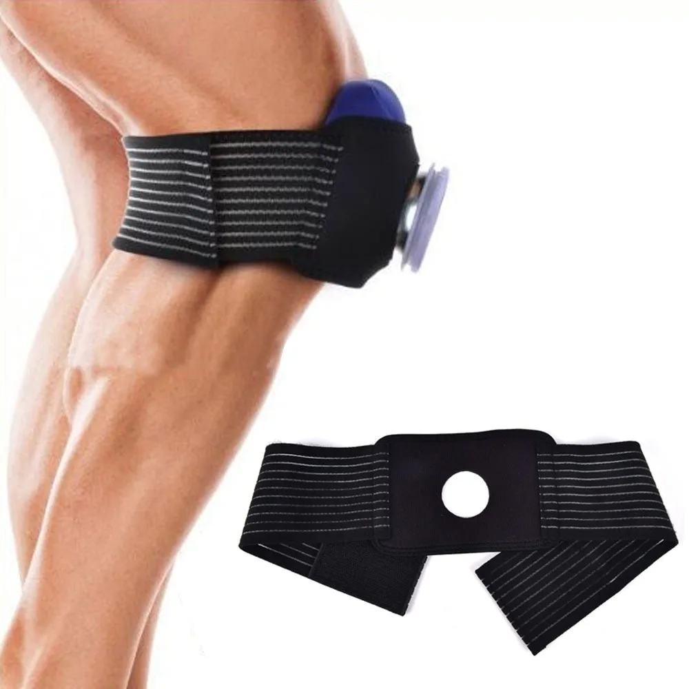 Paquete de hielo reutilizable envuelto en gel para rodilla, correas de sujeción para Terapia de frío y calor, correas de fijación de paquete de hielo de tela - imagen 2