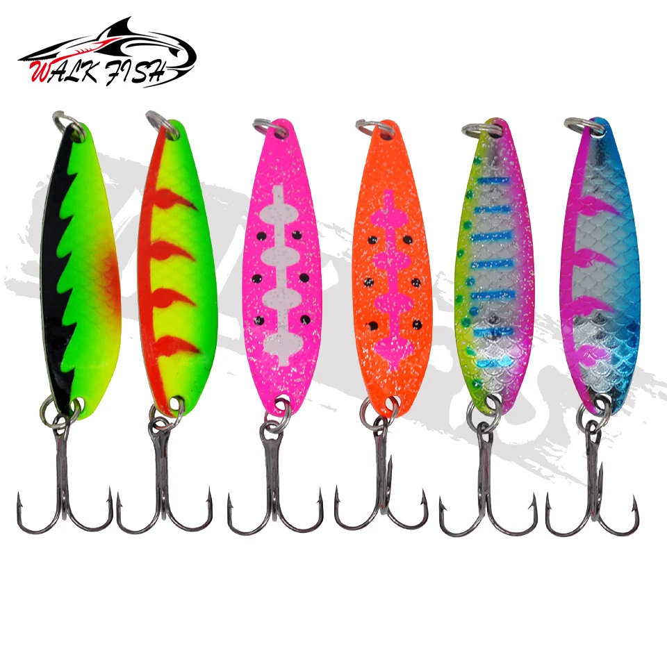 Cuchara Metálica Walk Fish con Lentejuelas – Trucha y Lubina - imagen 5