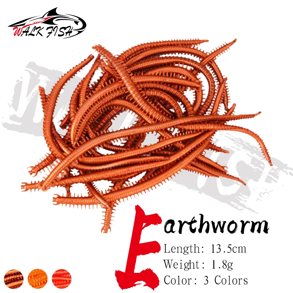 WALK FISH Gusano artificial 13,5 cm – Lombriz para lubina agua dulce