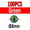 100pcs Green 8mm