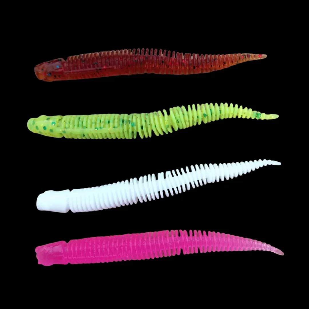 10 Uds 70mm 1,3g señuelos de gusanos blandos cebo de silicona pez de mar Pva Swimbait Wobblers productos para aparejos artificiales de pesca - imagen 3