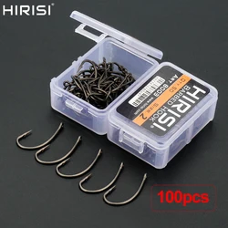 Anzuelos Hirisi 8003 para carpa – Acero inoxidable con púas y ojo