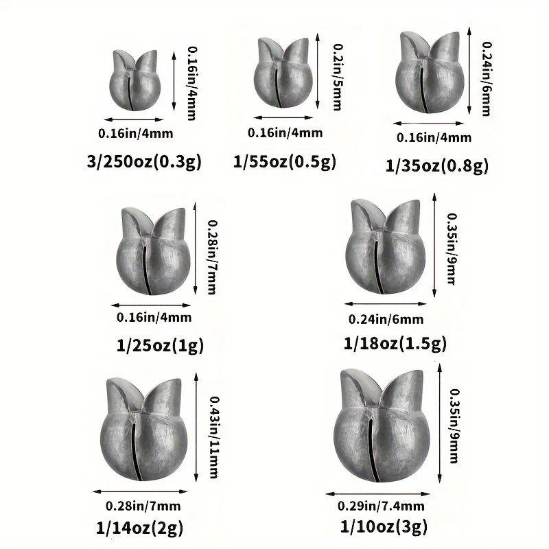 Plomadas Divididas Premium Pesca Lobina Agua Dulce - imagen 3