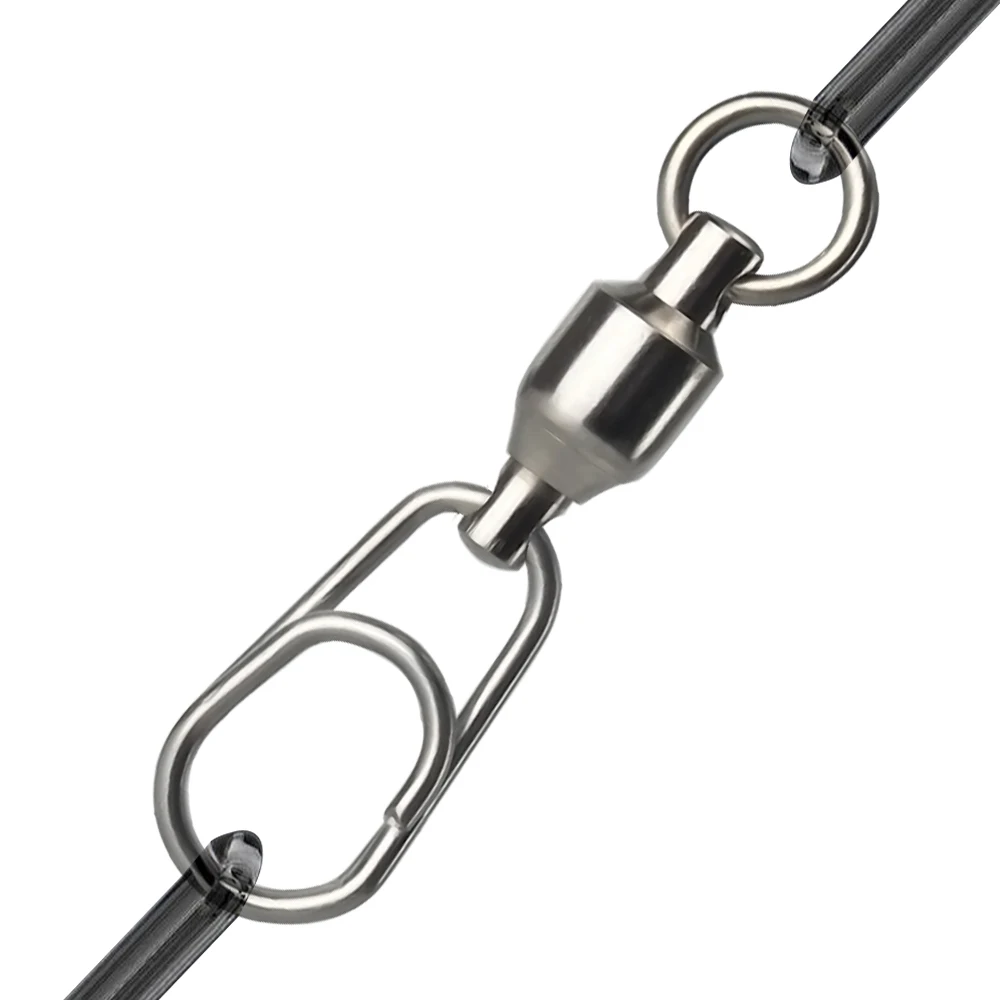DNDYUJU-rodamiento giratorio de pesca en el mar, 10 piezas, anillos divididos ovalados de acero inoxidable, Conector de señuelo giratorio a presión, accesorios de pesca - imagen 4