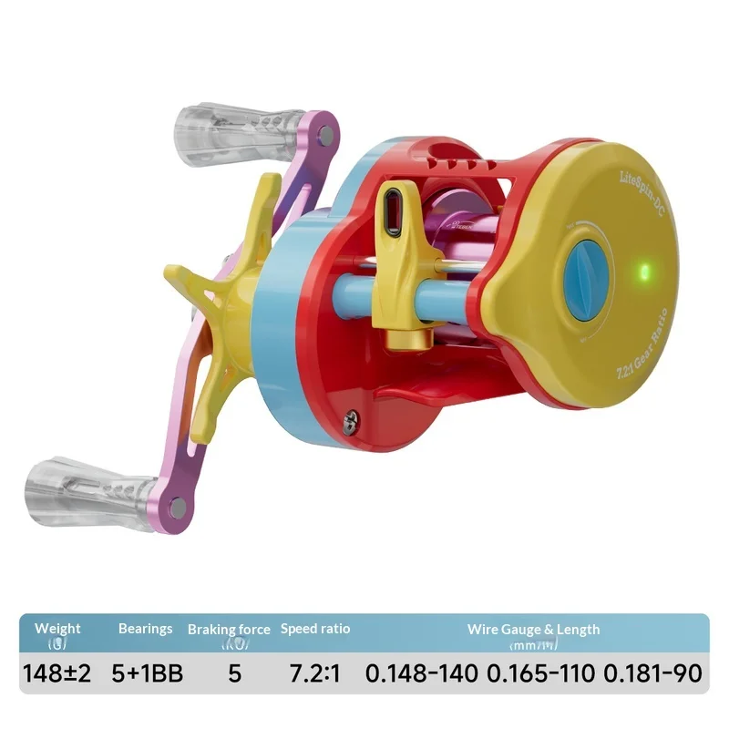 Carrete de pesca TEBEN LS150S/LSY150S DC 7,2:1 freno magnético - imagen 5