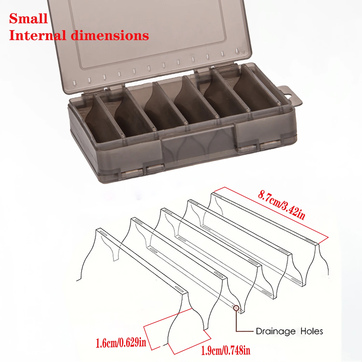Caja de aparejos de pesca con compartimentos para señuelos - imagen 4
