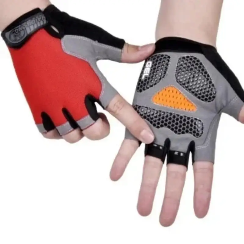 Guantes antideslizantes para motocicleta, transpirables, de medio dedo, para ciclismo, transpirables, para ejercicio físico, deportes, Camping, senderismo - imagen 3