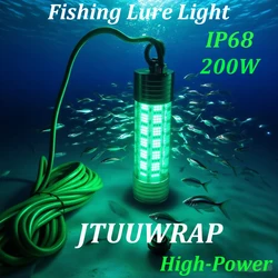 Luz Subacuática 200W 12V Pesca - Cable 10m Verde Blanco