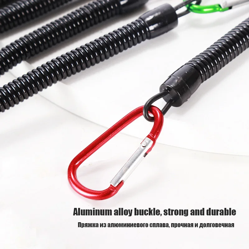 Cuerda antipérdida de plástico Flexible multifunción elástica fija, herramientas de protección para caña de pescar, 2 unidades por lote - imagen 3