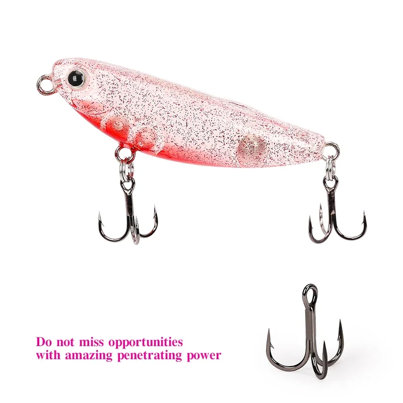 TSURINOYA DW62 5,0 cm/5g Mini Topwater lápiz señuelo de pesca cebos cebo de pesca duro pequeños señuelos tipo lápiz - imagen 2