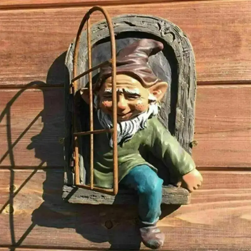 Gnomo Travieso de Resina – Figura Decorativa Jardín Exterior - imagen 4