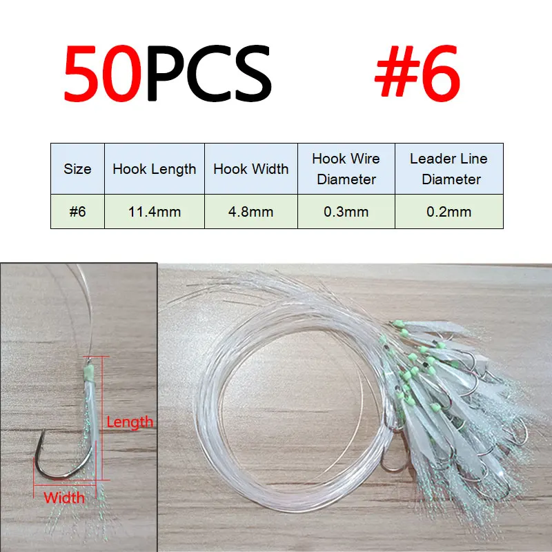 50pcs Size 6