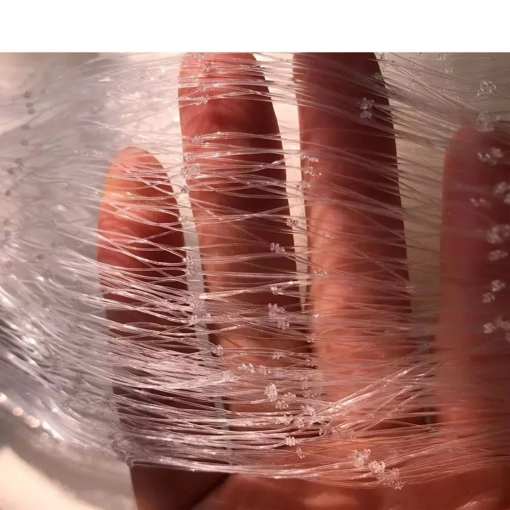 Red de pesca, hilo semiacabado, malla de red de nailon monofial de 0,3mm, longitud de red de pescado de 16mm-70mm, 65m-220m, red de enmalle de una sola capa - imagen 5