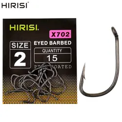 Anzuelos Hirisi X702 para Carpa – Acero al carbono con púas