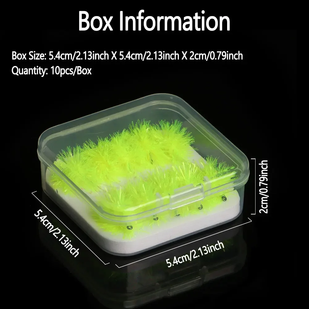 Bimoo 10 piezas # 12 huevos fluorescentes Estaz, moscas sin púas, huevos de pescado artificiales, mosca, Glo, insecto, trucha, salmón, cabeza de acero, huevos de pesca, señuelo - imagen 5