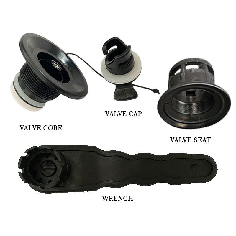 Válvula de aire SUP inflable negra, accesorios para canoa de Kayak, bote de balsa de barco, protección contra fugas de doble sello, tapa adaptadora de tapones de aire - imagen 3