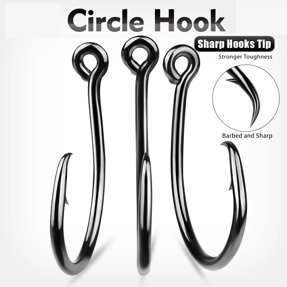 Ganchos circulares de pulpo con púas acero al carbono para bagre - imagen 4