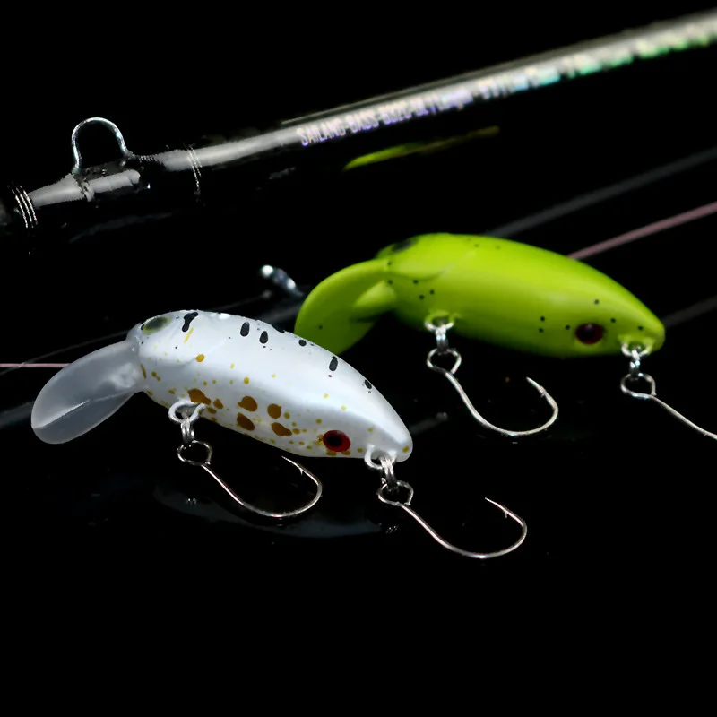 Swolfy Crankbait flotante con cuentas sonoras y centro bajo – Trucha - imagen 5