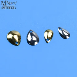 Cuchillas giratorias metal doradas y plateadas para señuelos DIY