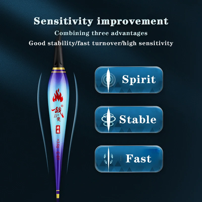 Flotador de pesca con luz LED nocturna, equipo de pesca al aire libre de alta sensibilidad, inducción de gravedad, cambio de Color, llamativo - imagen 3