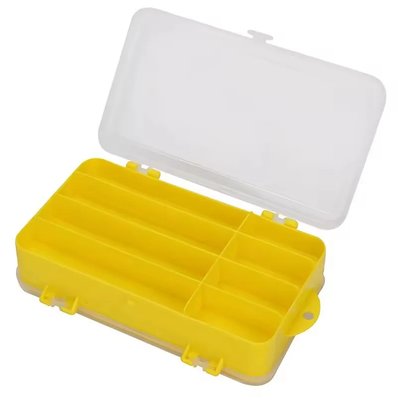 WEIHE caja de aparejos de plástico amarillo, cajas de pesca para almacenamiento, accesorio de señuelo de pesca - imagen 2