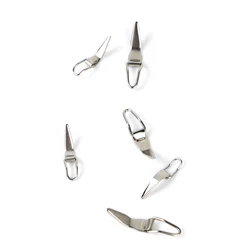 Anzuelo de cebo para caña de pescar, gancho plegable de acero inoxidable, piezas de reparación de construcción, 10 piezas