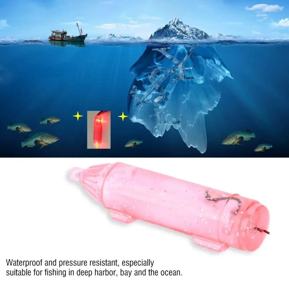 Mini luz LED portátil para pesca, 6cm, 8g, 4 colores, lámpara para pesca submarina, luz impermeable para pesca de calamar, pesca en aguas profundas - imagen 5