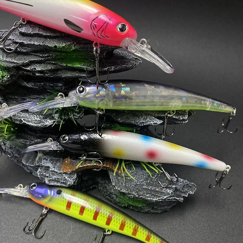 1 unidad de señuelo de Pesca Wobbler de pececillo flotante grande 145mm 16,8g Jerkbait Minnow Isca cebo duro Artificial Pesca Crankbait - imagen 5