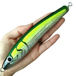 Swolfy, 1 unidad, 17cm, 49g, cebo de madera, señuelo de pesca de barco de aguas profundas, cebo Artificial, señuelo de pesca, cebos de lápiz de madera
