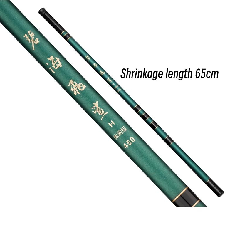 Caña de pescar telescópica de carbono de 2,7 m/3,6 m/4,5 m/5,4 m/6,3 m/7,2 m, caña de pescar giratoria portátil para viaje, aparejos de pesca - imagen 2