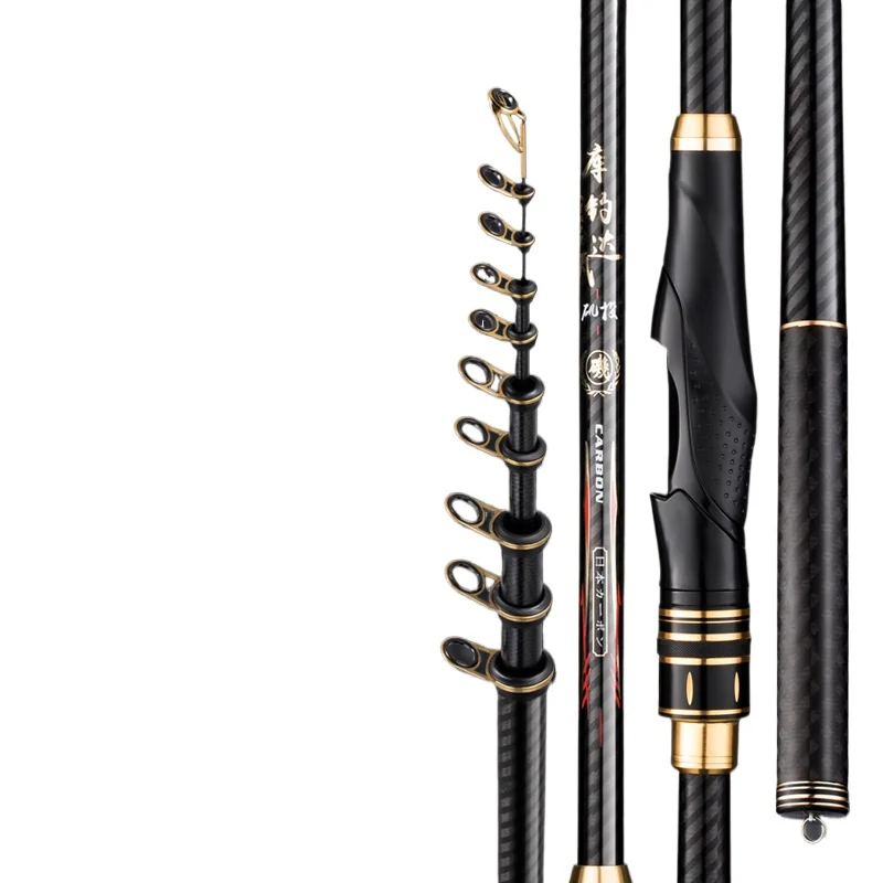 Caña de pescar en roca ultraligera súper dura, guía grande, caña de lanzamiento de distancia de alto carbono, caña de pescar telecópica de doble propósito para mar - imagen 2