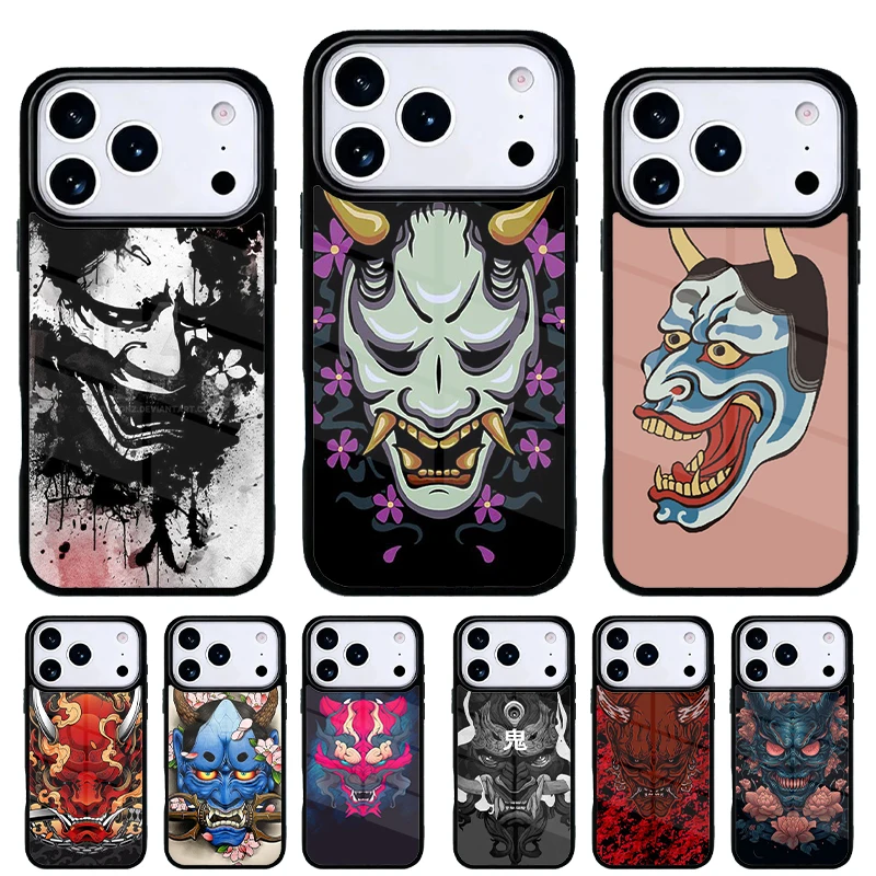 Funda para iPhone con diseño Oni Hannya – Máscara de demonio japonés