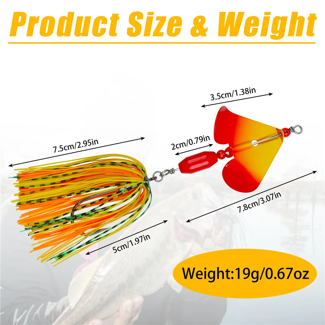 Kit de Señuelos de Pesca de piezas, cebos de Metal para pesca de trucha, Lucio, Multicolor, 12 unidades - imagen 3