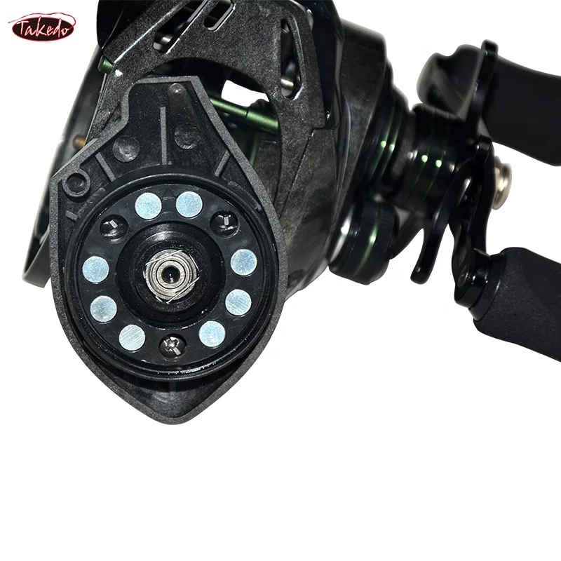 TAKEDO ST04 carretes de pesca de cuerpo de carbono contador de línea agua salada 7,2: 1 relación de engranaje carrete de fundición de cebo rueda de tambor para pesca - imagen 5