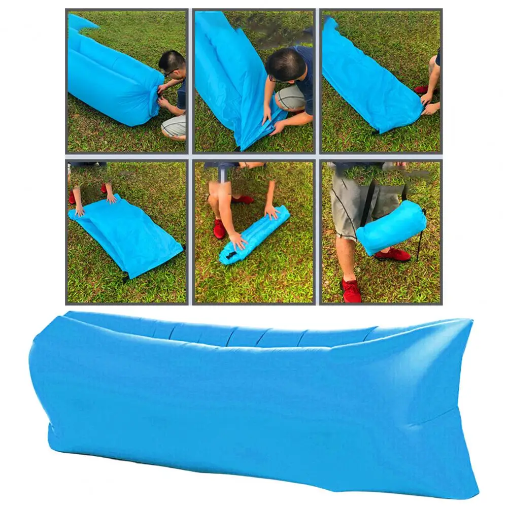 Cojín inflable para sofá, tienda de campaña, cama, saco de dormir, portátil, duradero, para exteriores, colchón de aire para playa, tumbona plegable - imagen 4