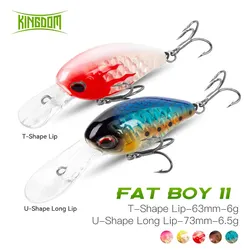 Kingdom Floating Crankbait Wobblers Minnow Jerkbait 6g/6,5g, cebo duro Artificial, Swimbait para lubina, perca, Lucio, Señuelos de Pesca