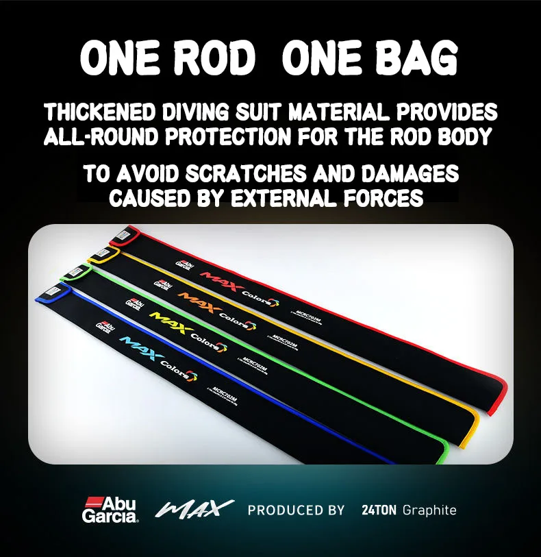 Caña de pescar Original Abu garcia Rainbow, 4 colores, 2 piezas, caña de pescar con señuelo - imagen 4