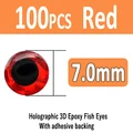 7mm red 100pcs