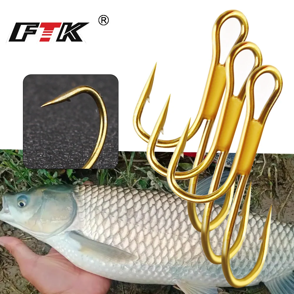 FTK Anzuelos Dobles Dorados con Púas – Ryder Pike Dead Bait