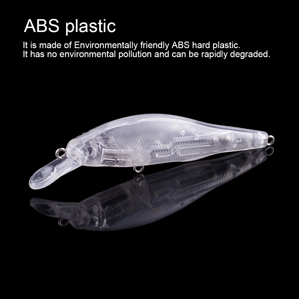 Hanlin-señuelo de pesca de plástico duro, anzuelo flotante Artificial sin pintar, 10/20 piezas, 9,5 CM, 9G, Wobbler, aparejos de lubina - imagen 5