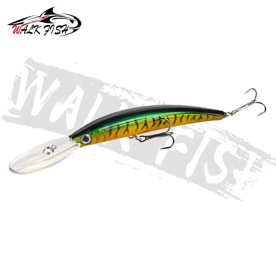 WALK FISH-señuelo de pesca de pececillos biónicos, cebo duro Artificial para curricán de lubina, 15,3 cm, 16g, Crankbait, Wobblers, ojos 3D para pesca de carpa - imagen 4
