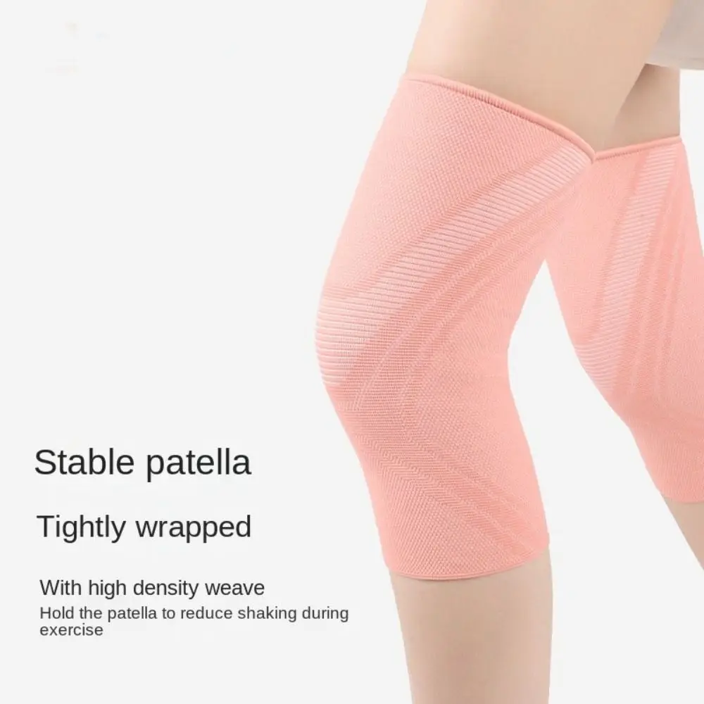 Rodillera deportiva elástica de cuatro lados, Protector de rótula de nailon tejido, mangas de soporte para rodilla, rodillera antideslizante resistente al desgaste - imagen 4