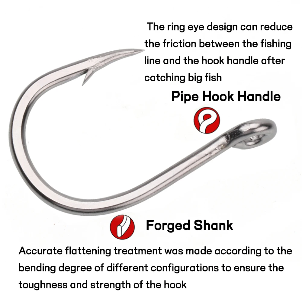 Lionriver-anzuelos de Jigging lento de acero inoxidable, 5 piezas, 1/0 -13/0 - imagen 5